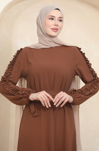 Robe Droite Avec Manches Froufrous 2002-09 Tan 2002-09