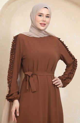 Robe Droite Avec Manches Froufrous 2002-09 Tan 2002-09