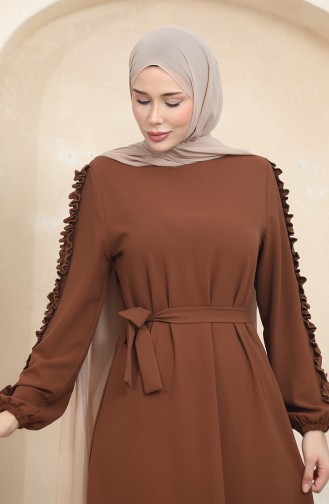 Robe Droite Avec Manches Froufrous 2002-09 Tan 2002-09
