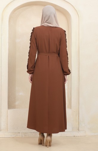 Robe Droite Avec Manches Froufrous 2002-09 Tan 2002-09