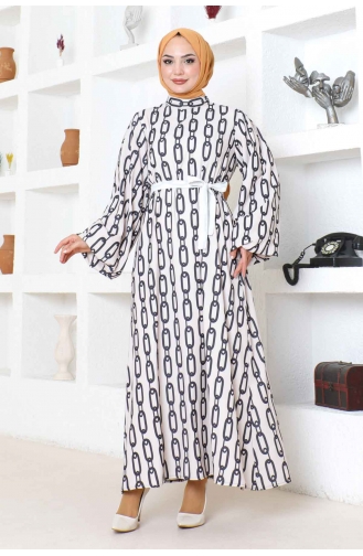 Robe A Motifs Chaine 1117-04 Vison 1117-04