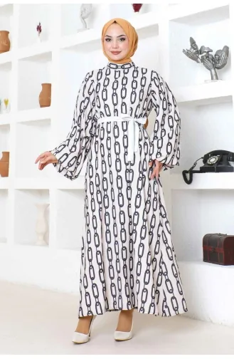 Robe A Motifs Chaine 1117-04 Vison 1117-04