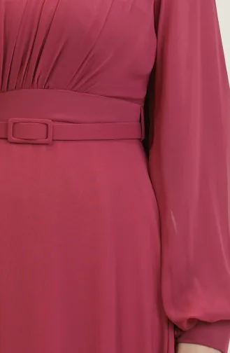 Geplooide Avondjurk 5422-16 Licht Pruim 5422-16