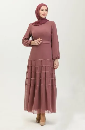 Gerafftes Abendkleid 5712-15 Hellstaubiges Rosa 5712-15