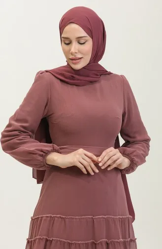 Gerafftes Abendkleid 5712-15 Hellstaubiges Rosa 5712-15