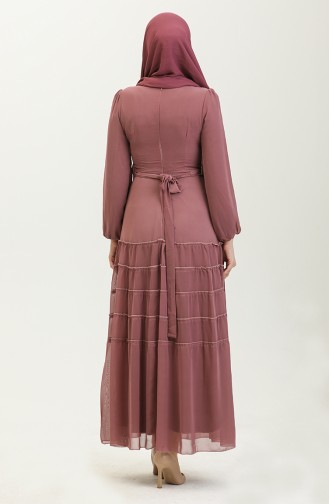 Gerafftes Abendkleid 5712-15 Hellstaubiges Rosa 5712-15