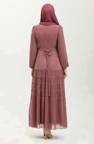 Gerafftes Abendkleid 5712-15 Hellstaubiges Rosa 5712-15