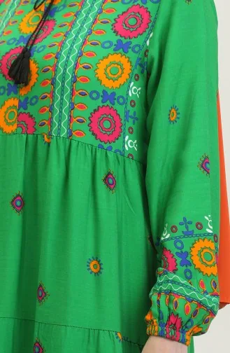 Kleid Mit Stickereimuster 4089-06 Smaragdgrün 4089-06