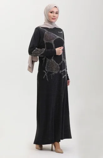 Stone Evening Dress 0432-01 Anthracite 0432-01