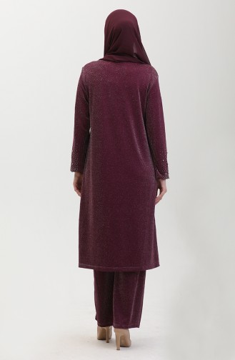 Tailleur Robe De Soirée Pierre 0436-02 Rouge Claret 0436-02
