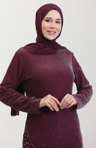 Steiniger Abendkleid-Anzug 0437-05 Pflaume 0437-05