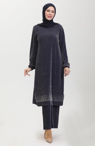 Tailleur Robe De Soirée Pierre 0436-01 Bleu Marine 0436-01