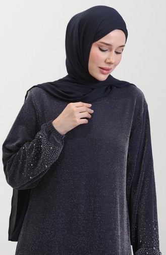 Tailleur Robe De Soirée Pierre 0436-01 Bleu Marine 0436-01