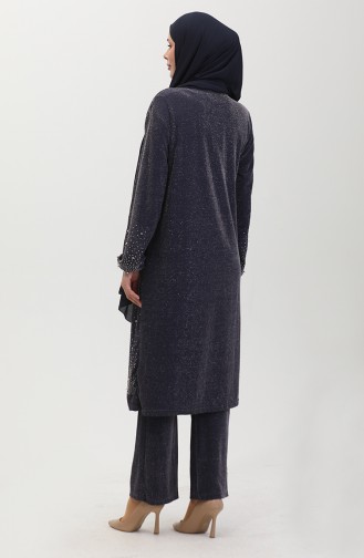 Tailleur Robe De Soirée Pierre 0436-01 Bleu Marine 0436-01