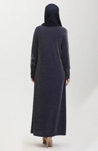 Robe De Soirée Pierre 0432-02 Bleu Marine 0432-02