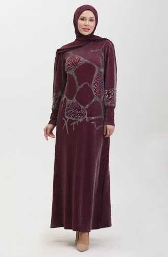 Stone Abendkleid 0432-03 Pflaume 0432-03