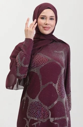 Stone Abendkleid 0432-03 Pflaume 0432-03
