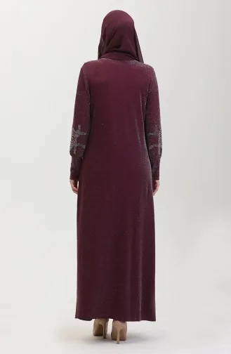 Stone Abendkleid 0432-03 Pflaume 0432-03