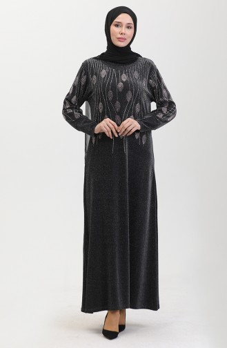 Stone Abendkleid 0430-01 Schwarz Rosa 0430-01