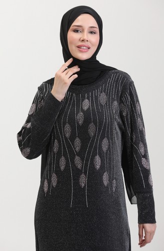 Stone Abendkleid 0430-01 Schwarz Rosa 0430-01