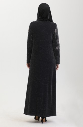 Stone Abendkleid 0430-01 Schwarz Rosa 0430-01