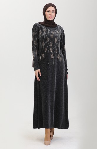 Robe De Soirée Stoned 0430-02 Noir Jaune 0430-02