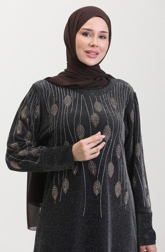 Robe De Soirée Stoned 0430-02 Noir Jaune 0430-02