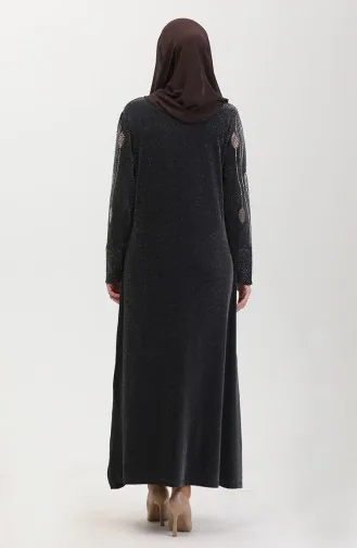 Stone Evening Dress 0430-02 Black Yellow 0430-02