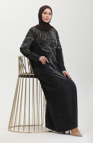 Stoned Abendkleid 0433-02 Schwarz Gelb 0433-02