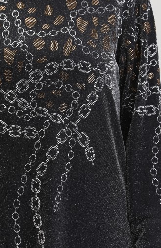 Stoned Abendkleid 0433-02 Schwarz Gelb 0433-02
