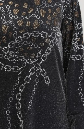 Stoned Abendkleid 0433-02 Schwarz Gelb 0433-02