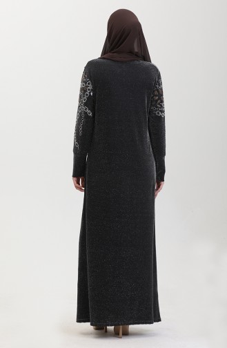 Stoned Abendkleid 0433-02 Schwarz Gelb 0433-02
