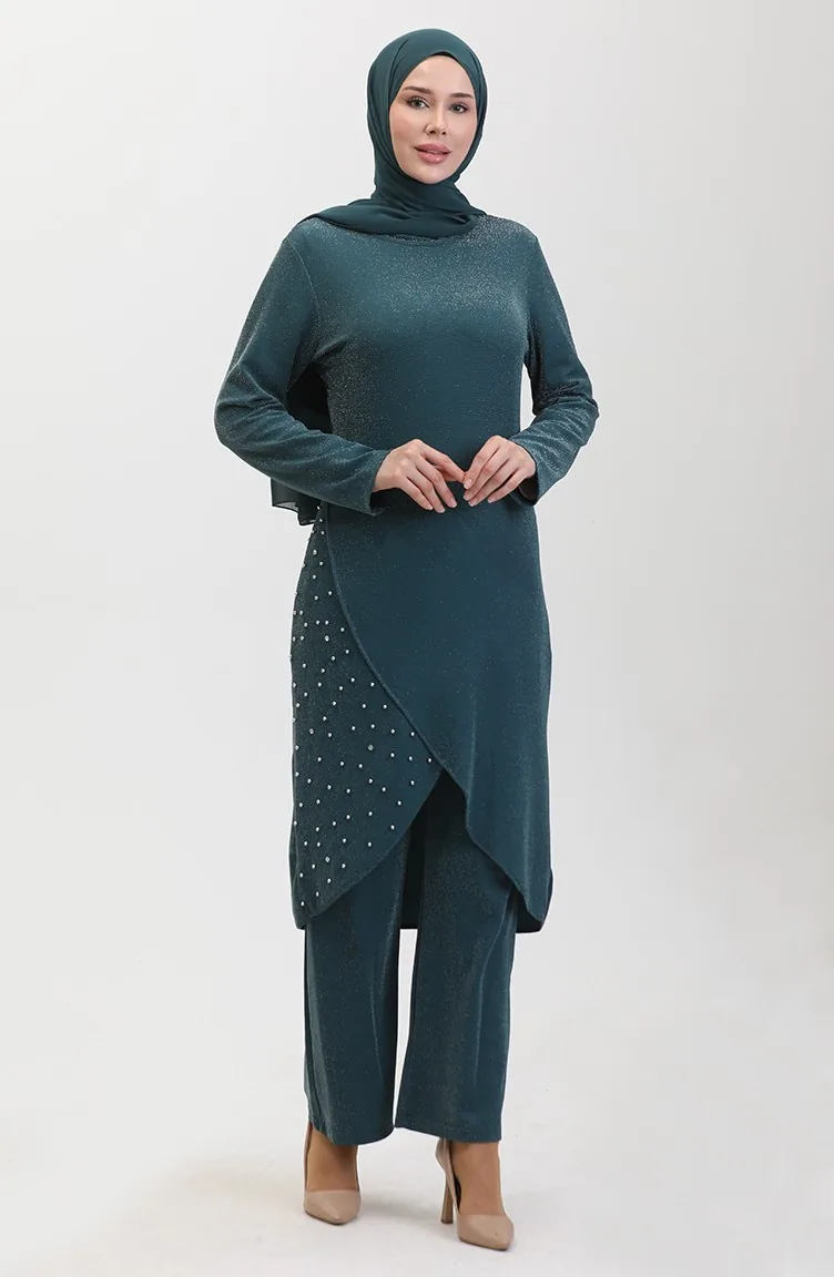 what's in the green goddess dressing Ambraee Emerald Green Kalamkari Cotton Anarkali Suit Set for Women |  3-Piece Kurta Dupatta