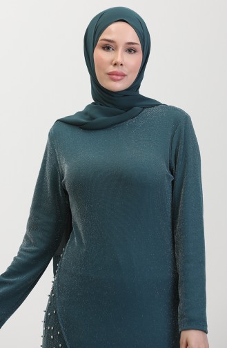 Steiniger Abendkleid-Anzug 0437-03 Smaragdgrün 0437-03