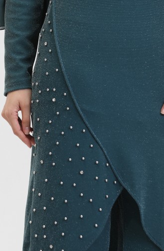 Steiniger Abendkleid-Anzug 0437-03 Smaragdgrün 0437-03