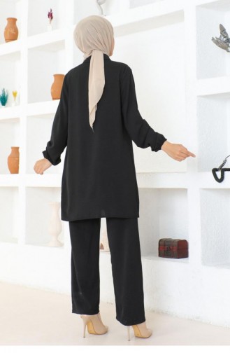 0079Mp Gathered Aerobin Suit Black 17135
