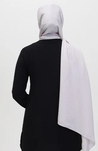 Madame Mary Çiçekli Jakar Şal 19086-04 Açık Gri