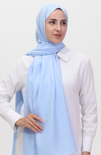 Madame Mary Drop Jacquard Shawl 19085-07 Baby Blue 19085-07