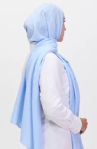 Madame Mary Damla Châle Jacquard 19085-07 Bleu Bébé 19085-07