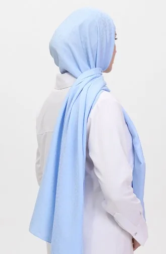 Madame Mary Bloemenjacquard Sjaal 19086-07 Babyblauw 19086-07