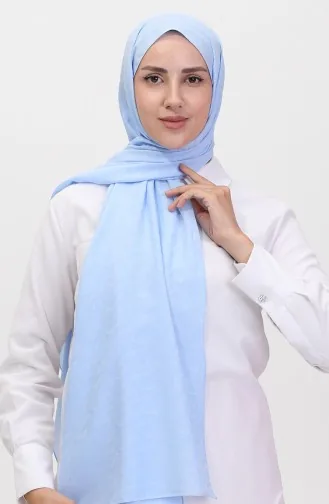 Madame Mary İvy Jacquard Shawl 19088-07 Baby Blue 19088-07