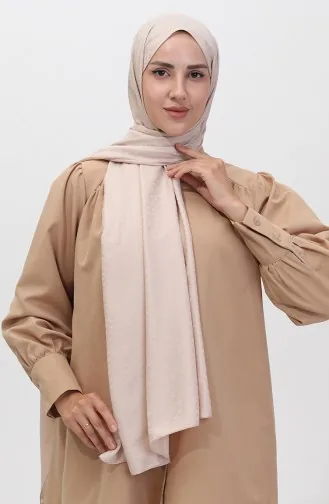 Madame Mary Châle Jacquard Fleuri 19086-19 Beige 19086-19