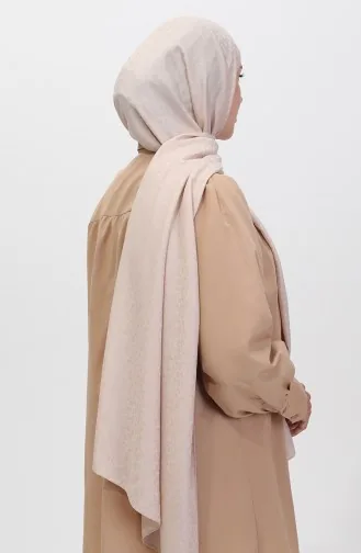 Madame Mary Châle Jacquard Fleuri 19086-19 Beige 19086-19