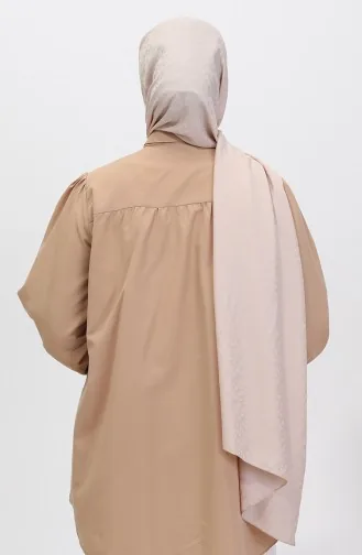 Madame Mary Châle Jacquard Fleuri 19086-19 Beige 19086-19