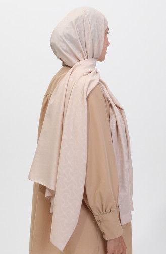 Madame Mary İvy Jacquard Shawl 19088-19 Beige 19088-19