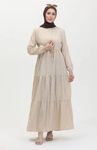 Robe A Motifs Ancre 0400-03 Beige 0400-03