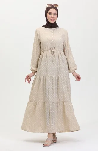 Robe A Motifs Ancre 0400-03 Beige 0400-03