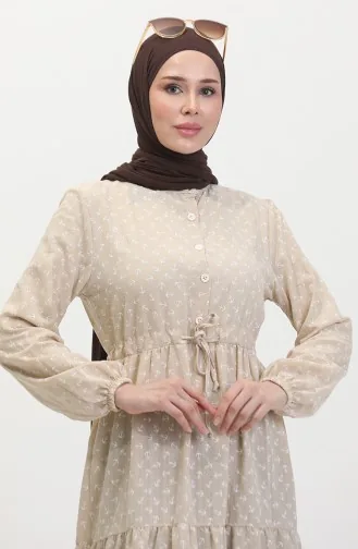 Robe A Motifs Ancre 0400-03 Beige 0400-03