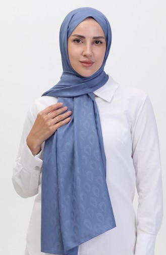 Madame Mary Drop Jacquard Shawl 19085-06 İndigo 19085-06