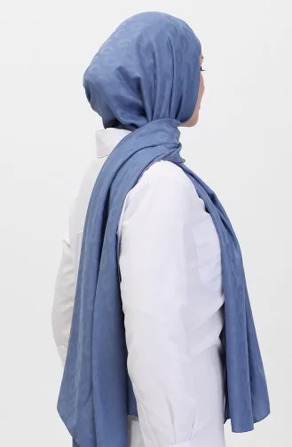 Madame Mary Damla Châle Jacquard 19085-06 Indigo 19085-06